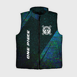 Женский жилет One Piece glitch blue, цвет: 3D-черный