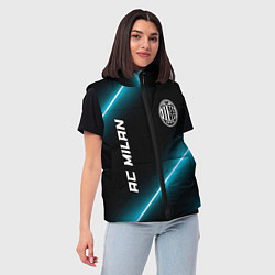 Женский жилет AC Milan неоновые лампы, цвет: 3D-черный — фото 2