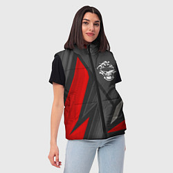 Женский жилет Goblin Slayer red lines, цвет: 3D-черный — фото 2