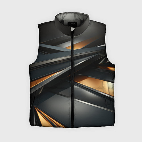 Женский жилет Черная абстракция геометрия / 3D-Черный – фото 1