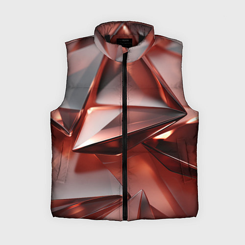 Женский жилет Рубиновые пирамидки / 3D-Черный – фото 1