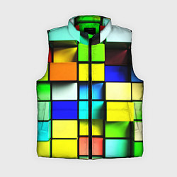 Женский жилет Оптические кубы, цвет: 3D-красный