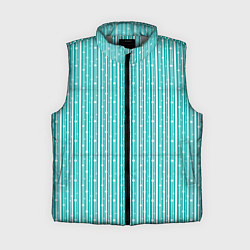 Женский жилет Бело-голубой полосы в горошек, цвет: 3D-светло-серый