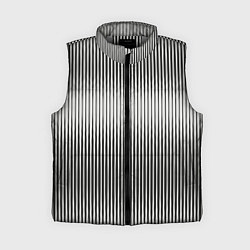 Женский жилет Серые вертикальные линии, цвет: 3D-светло-серый