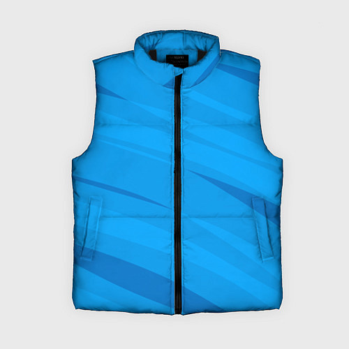 Женский жилет Насыщенный голубой полосами / 3D-Черный – фото 1