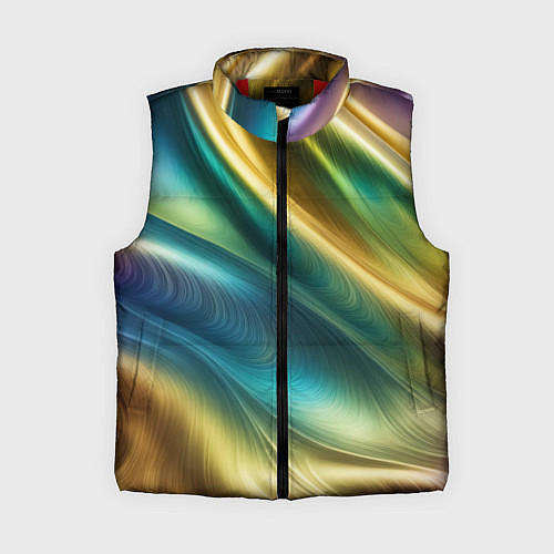 Женский жилет Радужная абстракция / 3D-Красный – фото 1