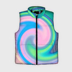 Женский жилет Абстракция спиральная, цвет: 3D-черный