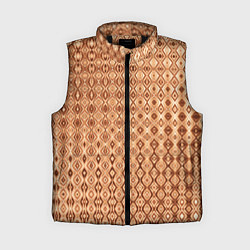 Женский жилет Светлый коричневый абстрактный узор