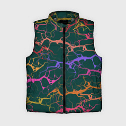 Женский жилет Разряды на зеленом