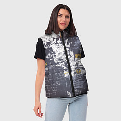 Женский жилет Газетная страничка, цвет: 3D-красный — фото 2