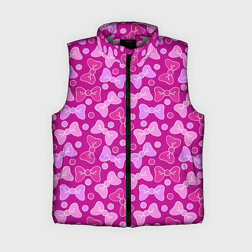 Женский жилет Розовые бантики / 3D-Светло-серый – фото 1