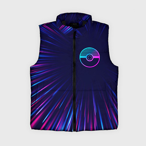 Женский жилет Pokemon neon blast lines / 3D-Черный – фото 1