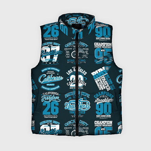 Женский жилет New York city pattern / 3D-Черный – фото 1