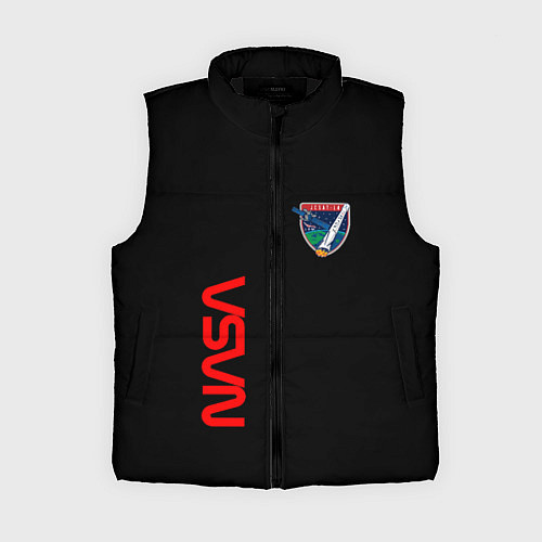 Женский жилет Nasa space logo steel / 3D-Черный – фото 1