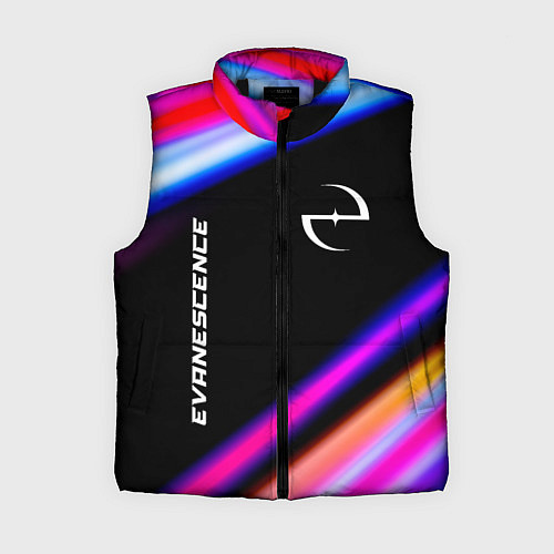 Женский жилет Evanescence neon rock lights / 3D-Черный – фото 1
