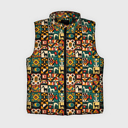 Женский жилет Африканские паттерн животные
