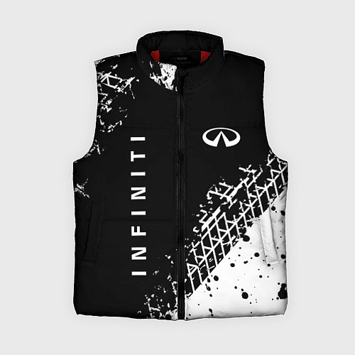 Женский жилет Инфинити: следы от шин / 3D-Красный – фото 1