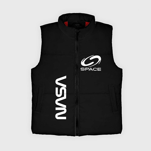 Женский жилет Nasa space logo white / 3D-Красный – фото 1