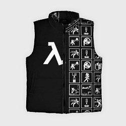 Женский жилет Half life pattern game, цвет: 3D-черный