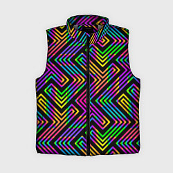 Женский жилет Линии лабиринта спектрального цвета, цвет: 3D-светло-серый