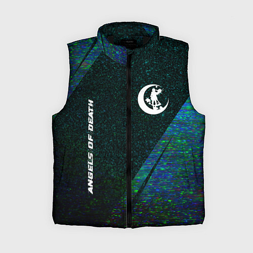 Женский жилет Angels of Death glitch blue / 3D-Черный – фото 1
