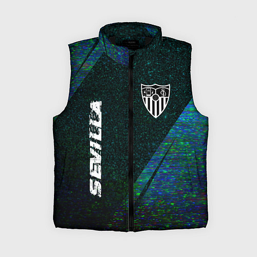 Женский жилет Sevilla glitch blue / 3D-Черный – фото 1