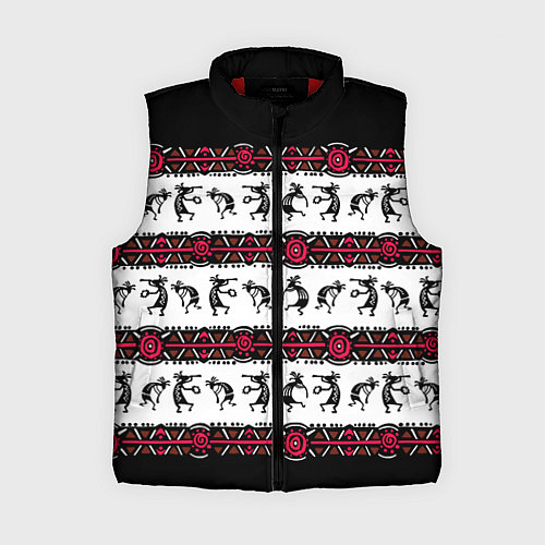 Женский жилет Кокопелли индейцев хайда / 3D-Красный – фото 1