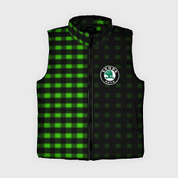 Женский жилет Skoda pattern geometry, цвет: 3D-черный