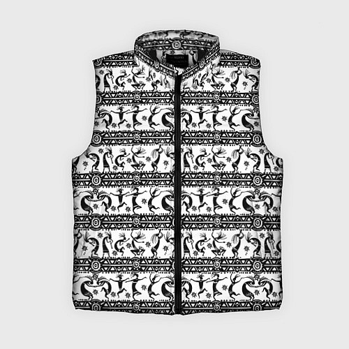 Женский жилет Боги индейцев хайда - Кокопелли / 3D-Черный – фото 1
