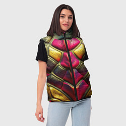 Женский жилет Объемная текстурная кожа, цвет: 3D-красный — фото 2