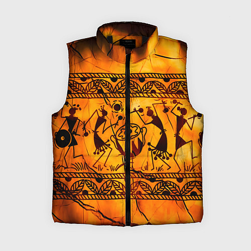 Женский жилет Африканские наскальные рисунки / 3D-Черный – фото 1