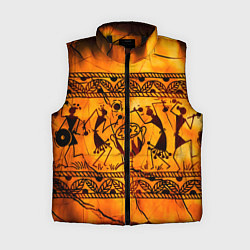 Женский жилет Африканские наскальные рисунки, цвет: 3D-черный