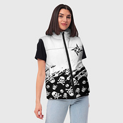 Женский жилет Металика черепа рок, цвет: 3D-светло-серый — фото 2