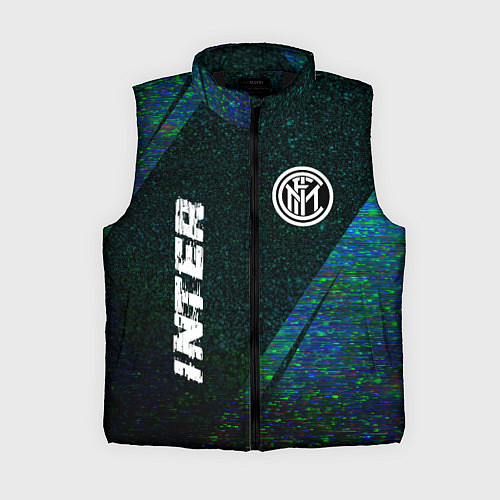 Женский жилет Inter glitch blue / 3D-Черный – фото 1