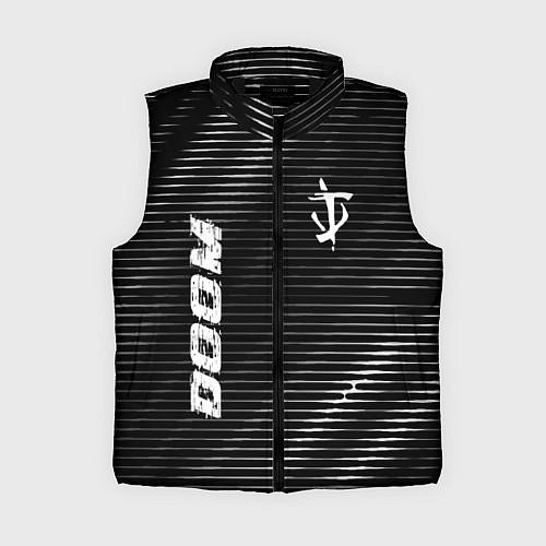 Женский жилет Doom metal game lines / 3D-Черный – фото 1