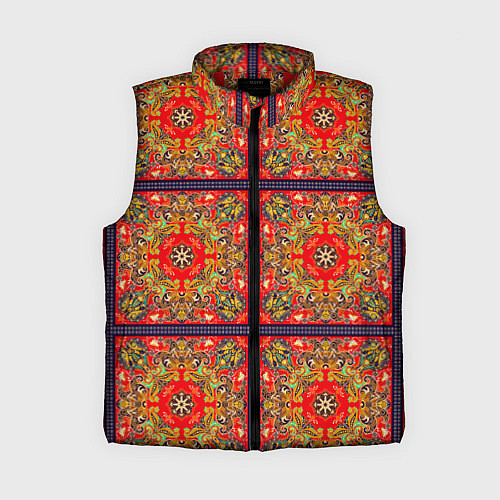 Женский жилет Орнамент пейсли / 3D-Красный – фото 1