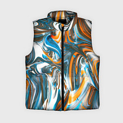 Женский жилет Иллюзия смешанных абстрактных красок, цвет: 3D-черный