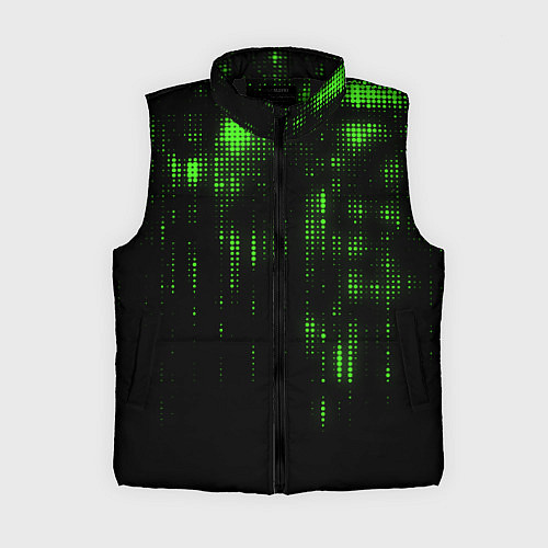 Женский жилет Геометрический эффект матрицы / 3D-Черный – фото 1