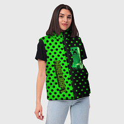 Женский жилет Minecraft creeper pattern, цвет: 3D-черный — фото 2