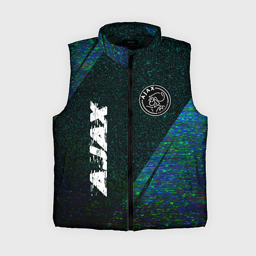 Женский жилет Ajax glitch blue / 3D-Черный – фото 1