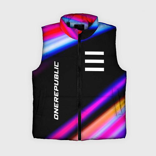 Женский жилет OneRepublic neon rock lights / 3D-Черный – фото 1