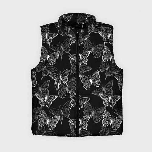 Женский жилет Паттерн бабочки / 3D-Черный – фото 1
