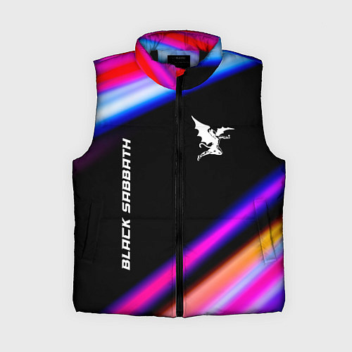 Женский жилет Black Sabbath neon rock lights / 3D-Черный – фото 1