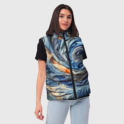 Женский жилет Джинсовая воронка - модный тренд, цвет: 3D-черный — фото 2