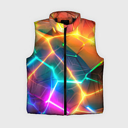 Женский жилет Яркий градиент в разломленных плитах с желтым свет