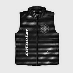 Женский жилет Coldplay metal rock lines, цвет: 3D-черный