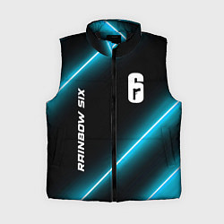 Женский жилет Rainbow Six неоновые лампы, цвет: 3D-черный