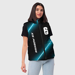 Женский жилет Rainbow Six неоновые лампы, цвет: 3D-черный — фото 2