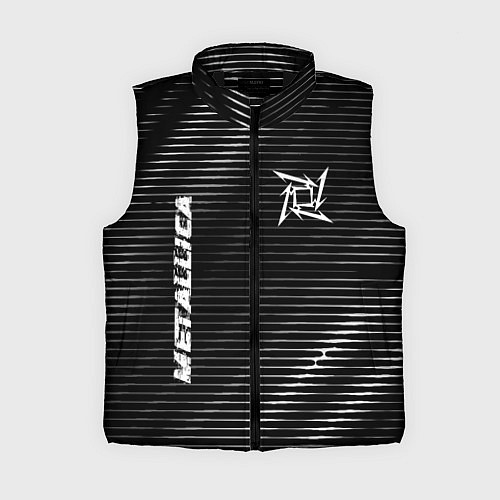 Женский жилет Metallica metal rock lines / 3D-Черный – фото 1