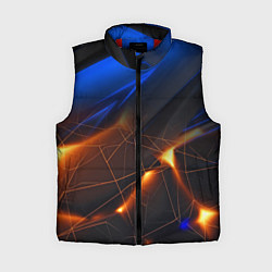 Женский жилет Синяя абстракция с желтыми плитами